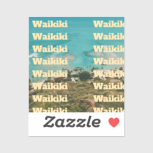 Waikiki, Honolulu, Oahu, Hawaii Sticker