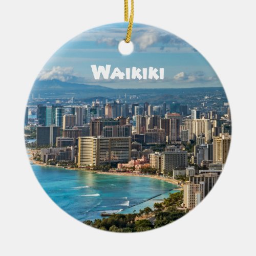 Waikiki Keepsake Ceramic Ornament