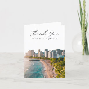 Waikiki Oahu Blank Thank You Card