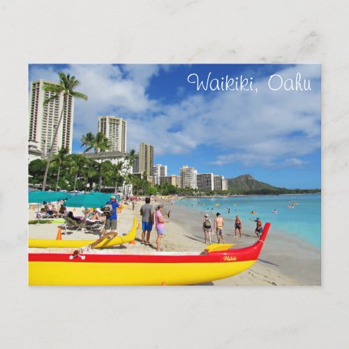 Waikiki Oahu Hawaii Postcard