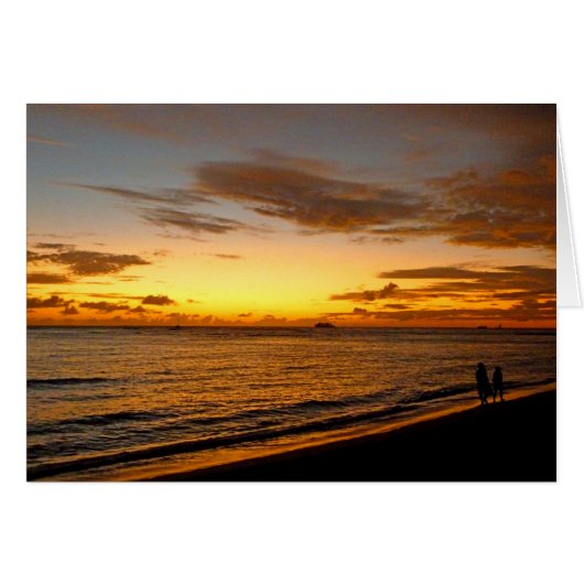 Waikiki Sunset Cards (Front Horizontal)