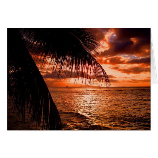Waikiki Sunset I Cards (Front Horizontal)