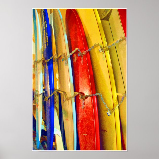 Waikiki Surfboards Print (Front)