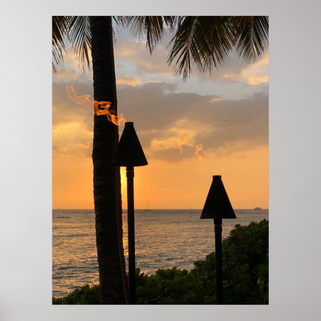 Waikiki Tiki Torches Poster (Front)
