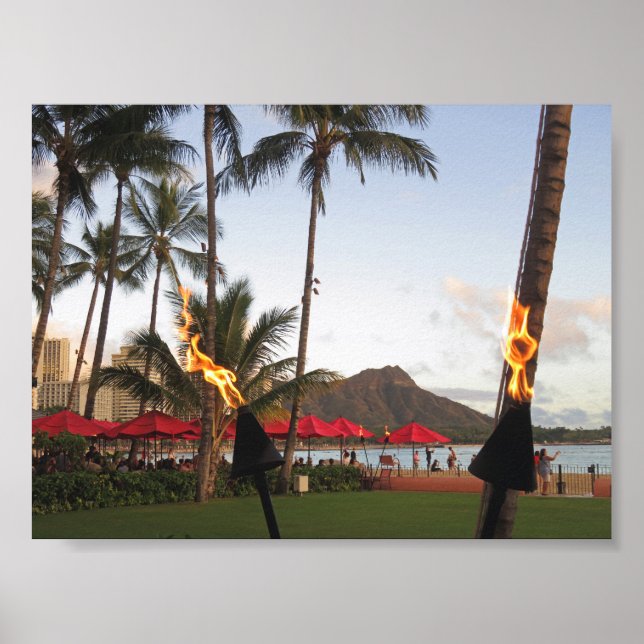 Waikiki Tiki Torches Poster (Front)