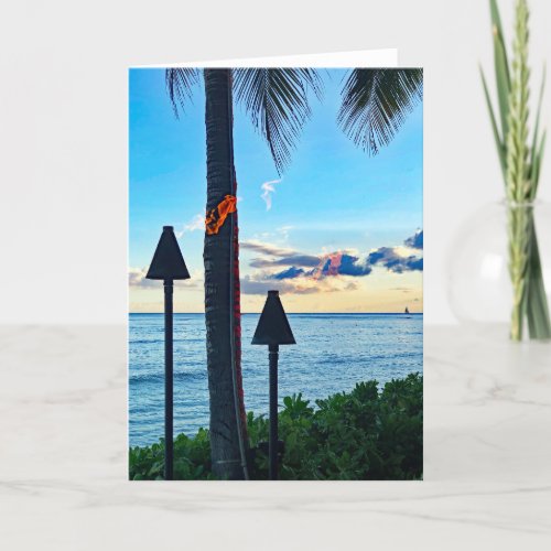 Waikiki Tiki Torches Thank You Card