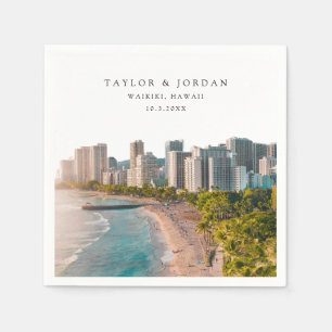 Waikiki Wedding Custom Photo Cocktail Napkins