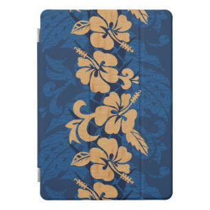 Waikoloa Faux Wood Hawaiian Hibiscus Floral iPad Pro Cover