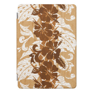 Waikoloa Faux Wood Hawaiian Hibiscus Floral iPad Pro Cover