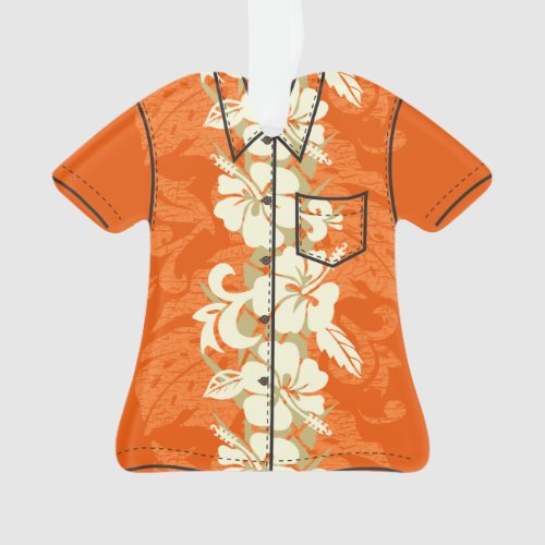 Waikoloa Hawaiian Hibiscus Floral Aloha Shirt Ornament