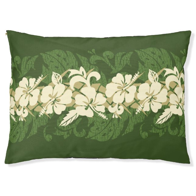 Waikoloa Hawaiian Hibiscus Floral Pet Bed (Front)