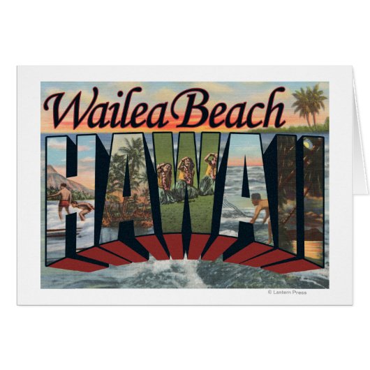 Wailea Beach, Hawaii - Large Letter Scenes (Front Horizontal)