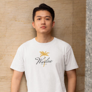 Wailea Beach, Maui Minimal Vintage Style Beachwear T-Shirt