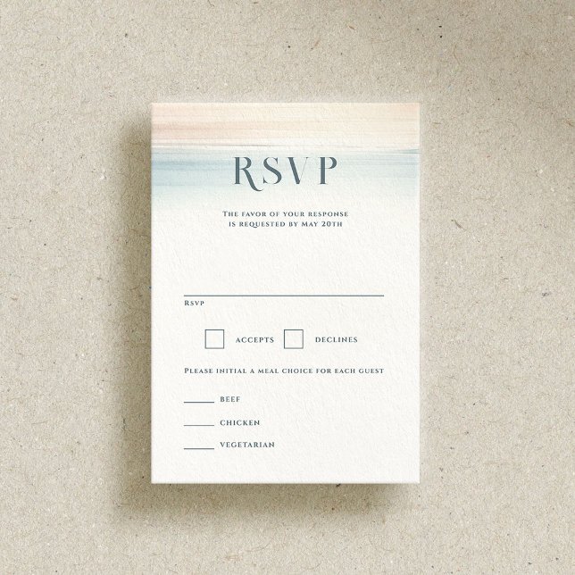 Wailea Beach Wedding RSVP Card (Creator Uploaded)