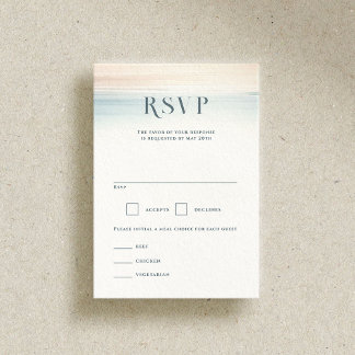 Wailea Beach Wedding RSVP Card