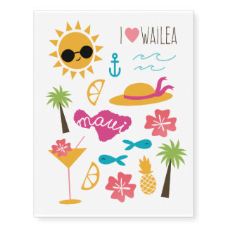 "Wailea" Temporary Tattoos