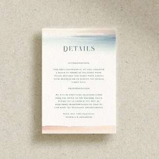 Wailea Wedding Enclosure Card