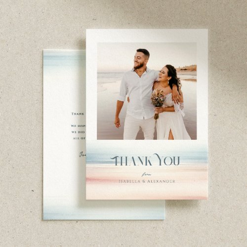 Wailea Wedding Personalized Message Thank You Card