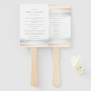 Wailea Wedding Program Hand Fan