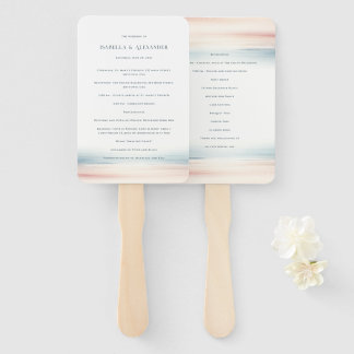 Wailea Wedding Program Hand Fan