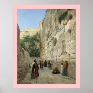 Wailing Wall Gustav Bauernfeind Canvas 24x30 Poster