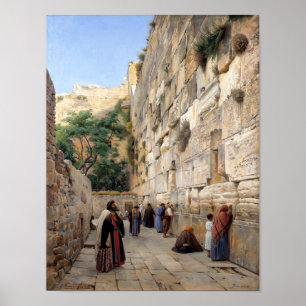 Wailing Wall Gustav Bauernfeind Poster