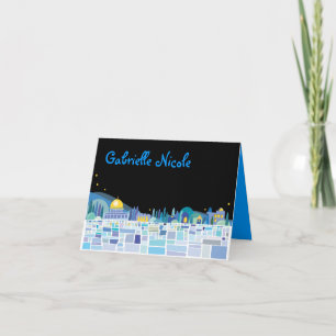 Wailing Wall Israel Bar Bat Mitzvah Thank You Card