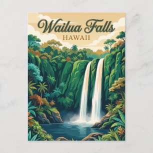 Wailua Falls Hawaii Postcard