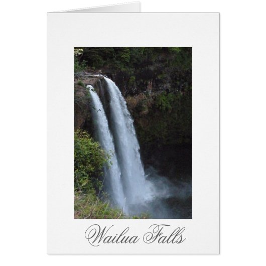Wailua Falls Kauai Hawaii Cards (Front)
