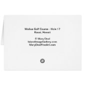 Wailua Golf Hole 17 Cards (Back Horizontal)