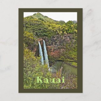 Wailua Waterfall In Kauai Postcard