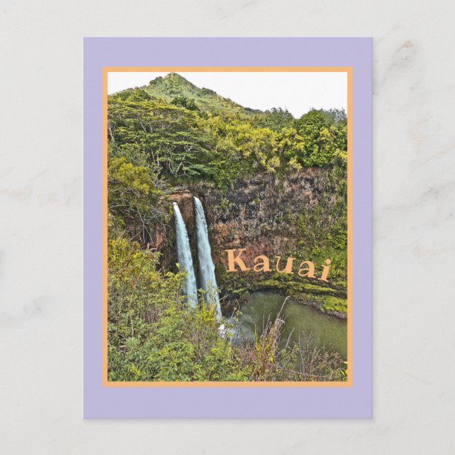 Wailua Waterfall In Kauai Postcard (Front)