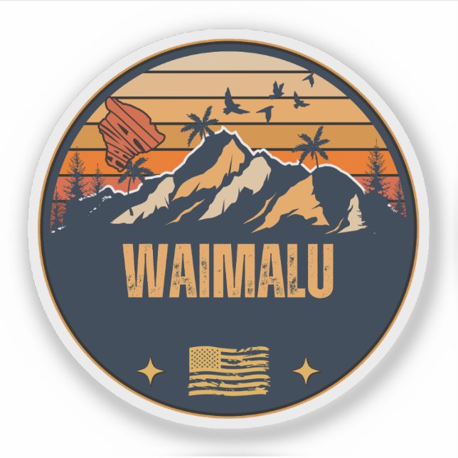 Waimalu, Hawaii Sticker (Front)