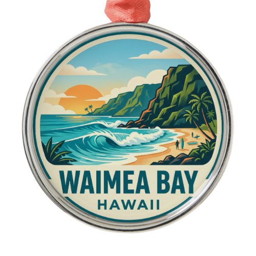 Waimea Bay Metal Ornament