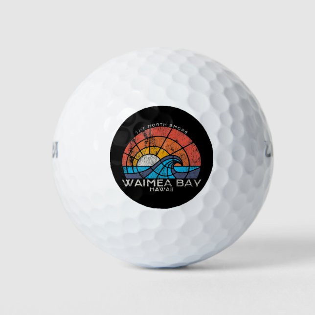 Waimea Bay North Shore Hawaii Golf Balls (Front)