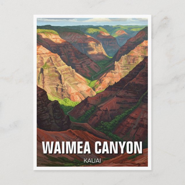 Waimea Canyon Kauai Hawaii Travel Postcard (Front)