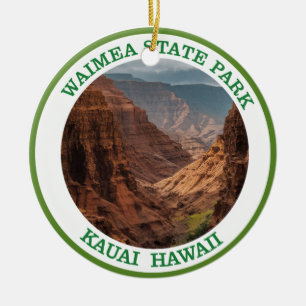 Waimea Canyon State Park, Hawaii Ceramic Ornament