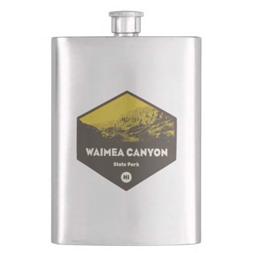 Waimea Canyon State Park Hawaii Flask