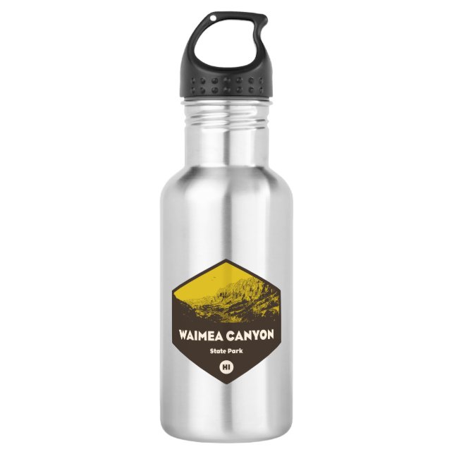 Waimea Canyon State Park Hawaii Stainless Steel Water Bottle (Front)