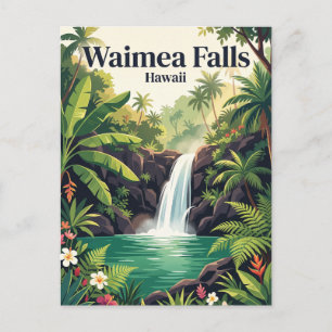Waimea Falls Hawaii Postcard