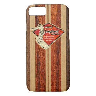 Waimea Surfboard Hawaiian Faux Wood iPhone 8/7 Case