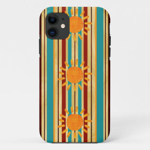 Waipahu Pipeline Striped Hawaiin Surfboard iPhone 11 Case