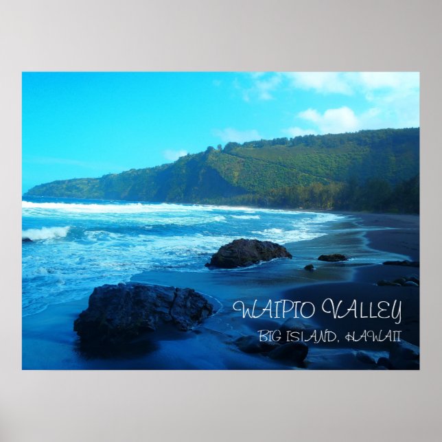 Waipio Valley Big Island Hawaii scenic poster (Front)