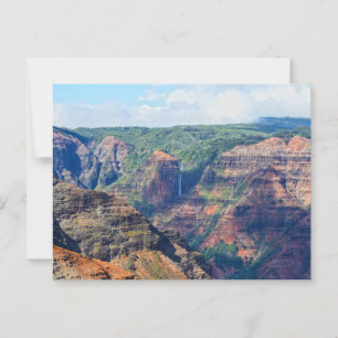Waipoo Falls in Waimea Canyon, Kauai, Hawaii Postcard