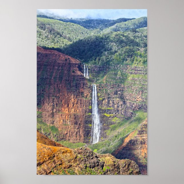 Waipoo Falls, Waimea Canyon, Kauai, Hawaii Poster (Front)