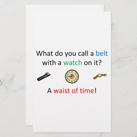 Waist of time joke (Front/Back)