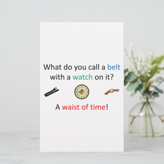 Waist of time joke (Standing Front)