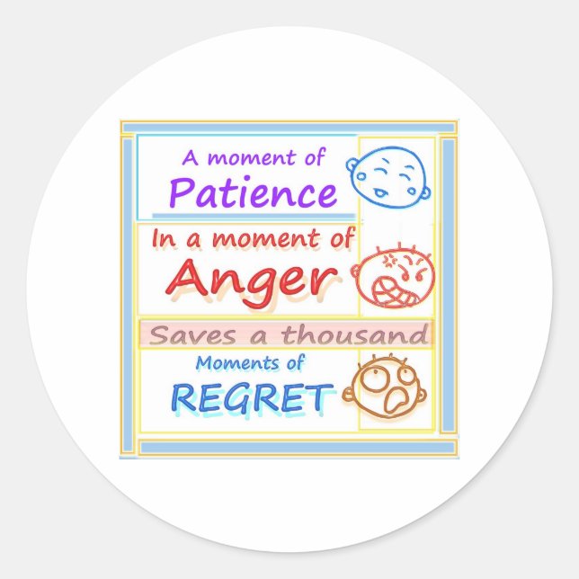 Wait a MOMENT and Reflect Classic Round Sticker (Front)