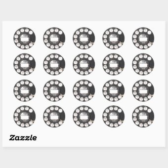 Wait For Dial Tone Classic Round Sticker | Zazzle