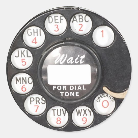 Wait For Dial Tone Classic Round Sticker | Zazzle.com